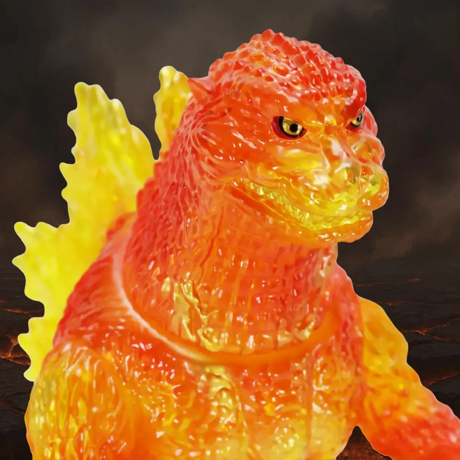 BIG Retro Sofubi Series Godzilla (1995) Burning Clear Ver. Figure - Image 6