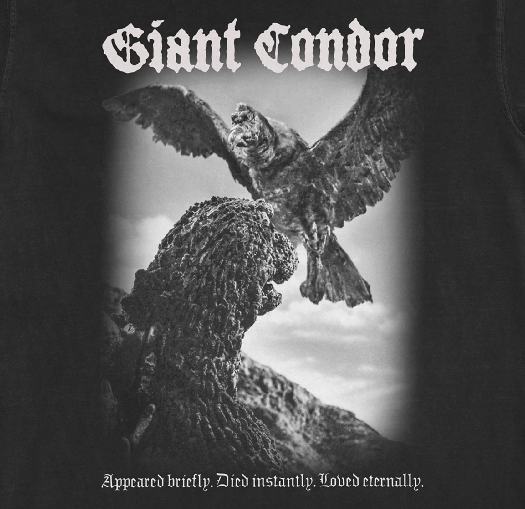 Giant Condor Vintage Black T-Shirt - Image 2