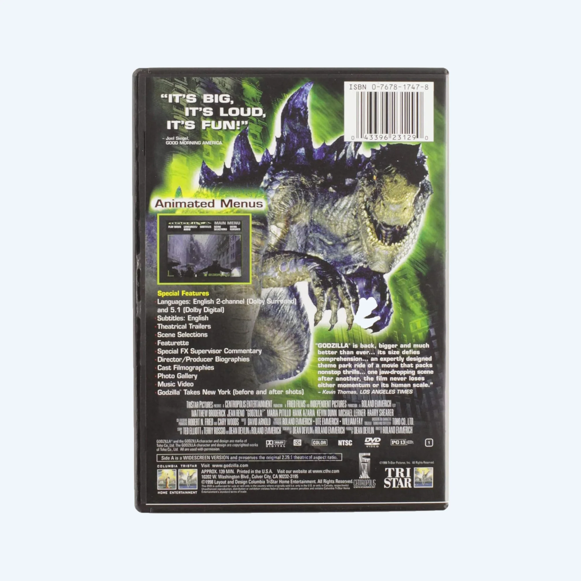 Godzilla (1998) DVD - Image 2