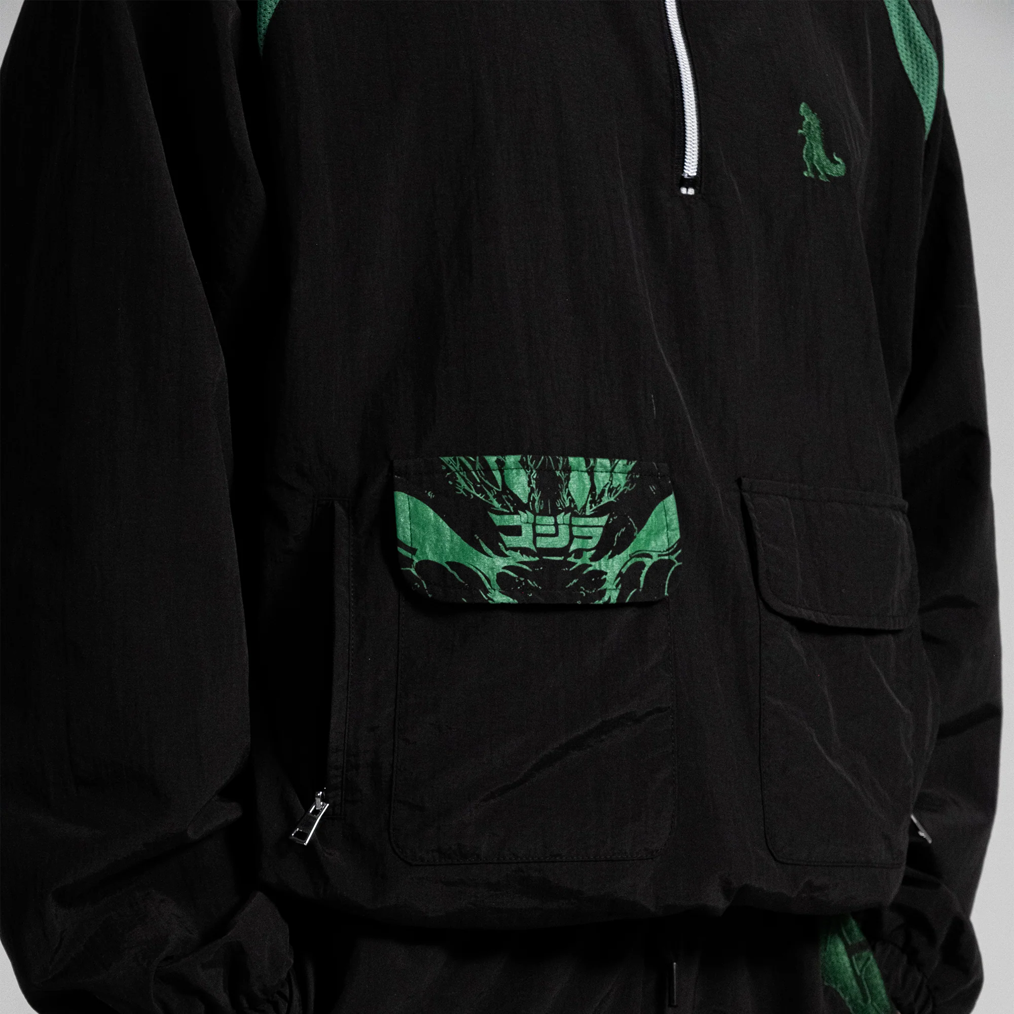 Godzilla Essential Track Jacket – Green and Black Edition - Image 4