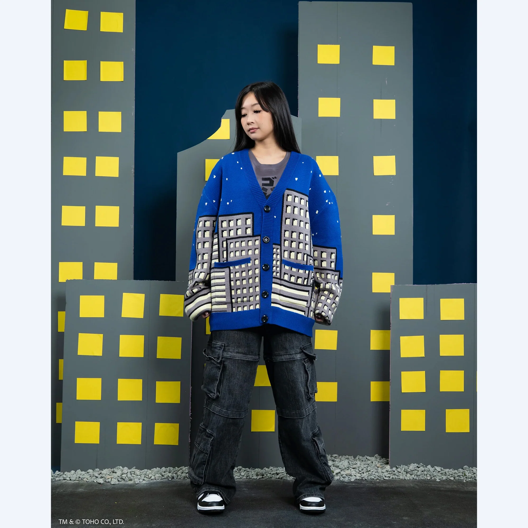 Godzilla Cityscape Cardigan - Image 6