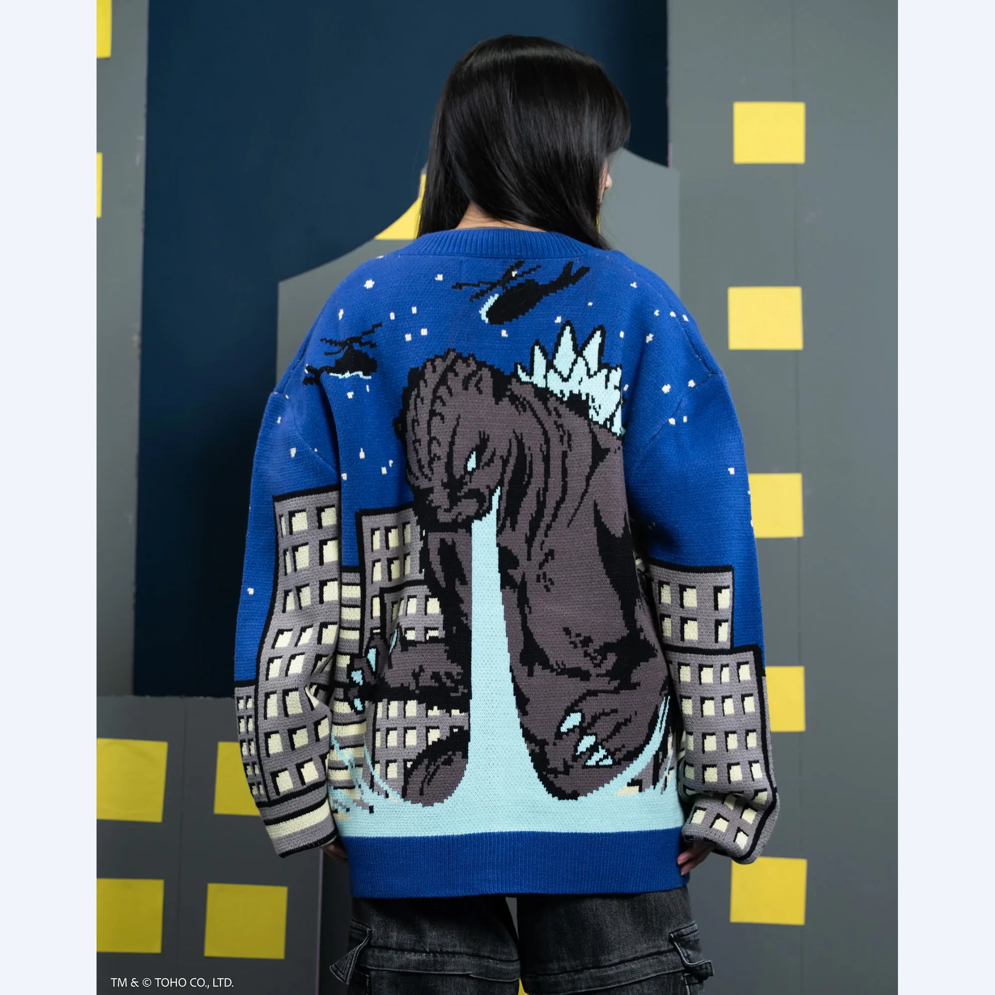 Godzilla Cityscape Cardigan - Image 8