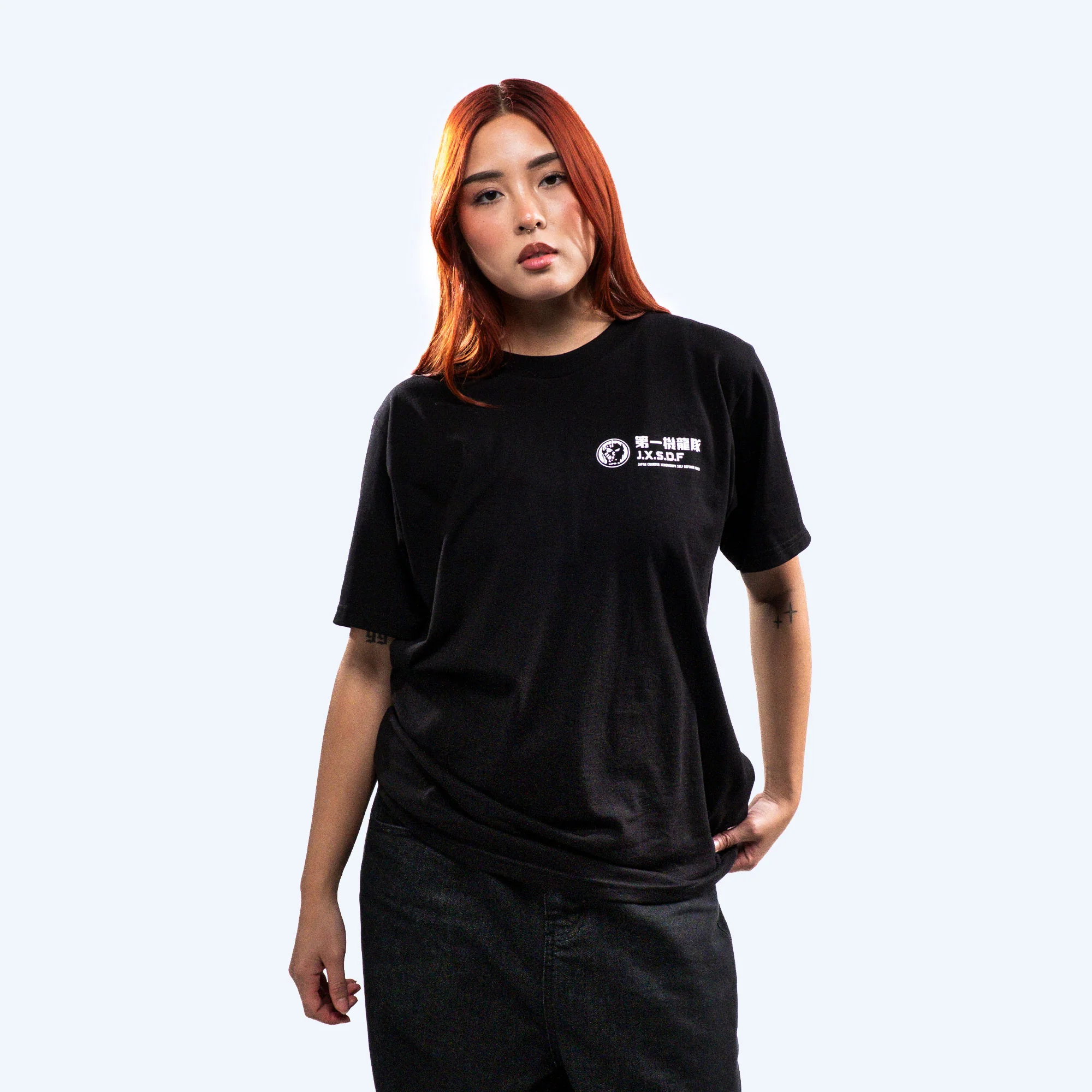 Godzilla JXSDF Black T-Shirt - Image 3