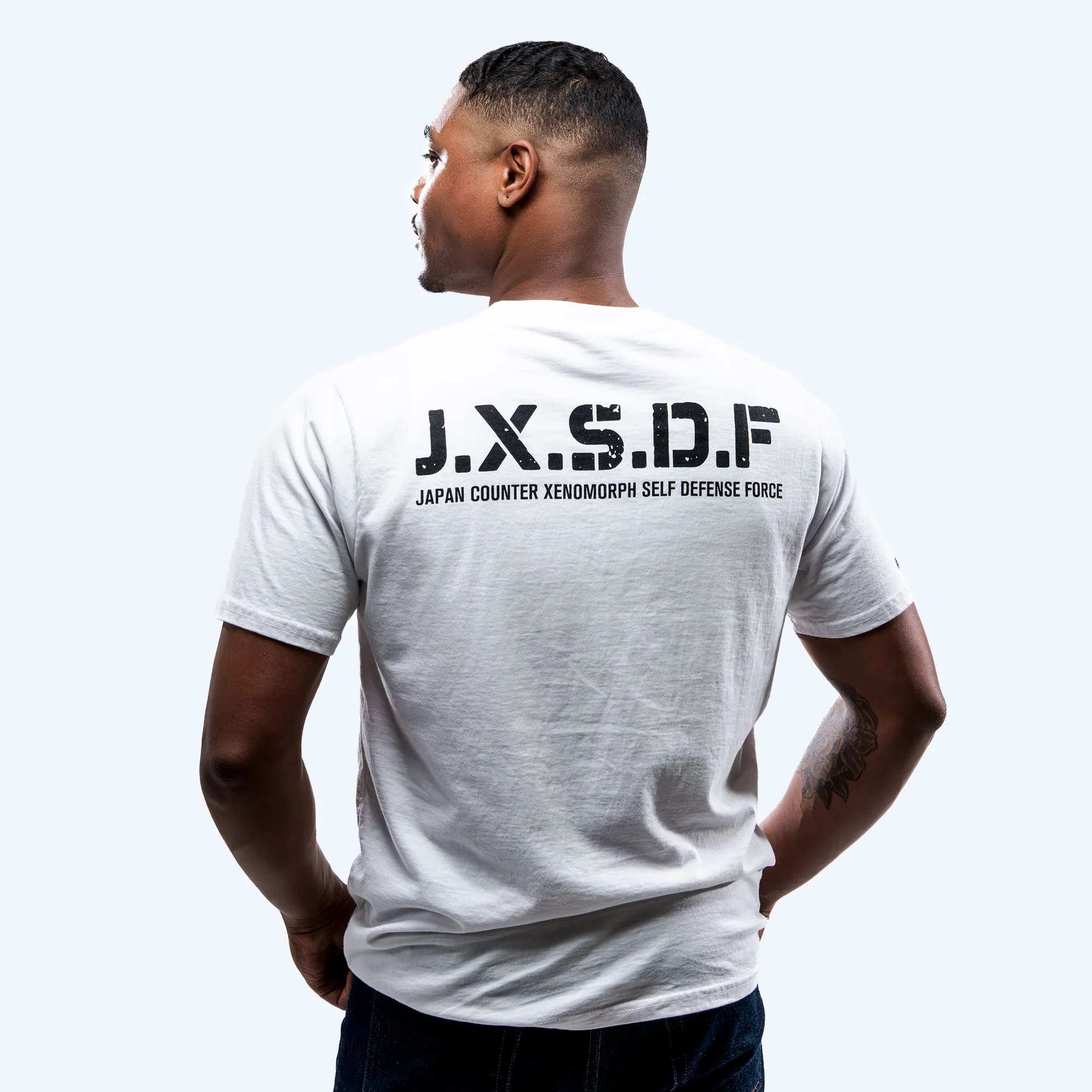 Godzilla JXSDF White T-Shirt - Image 4