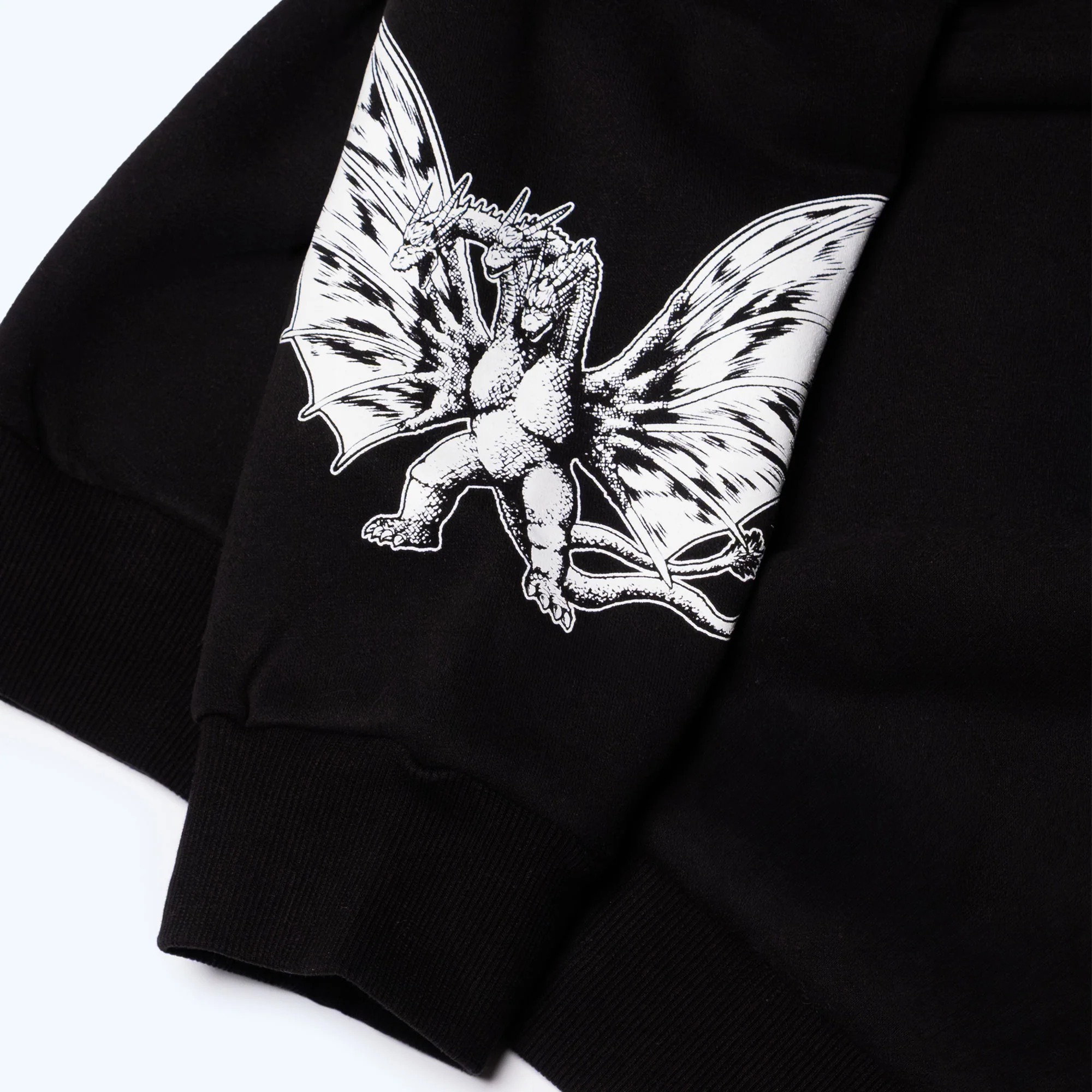 Godzilla Kaiju Print Sweatsuit Set - Black - Image 5