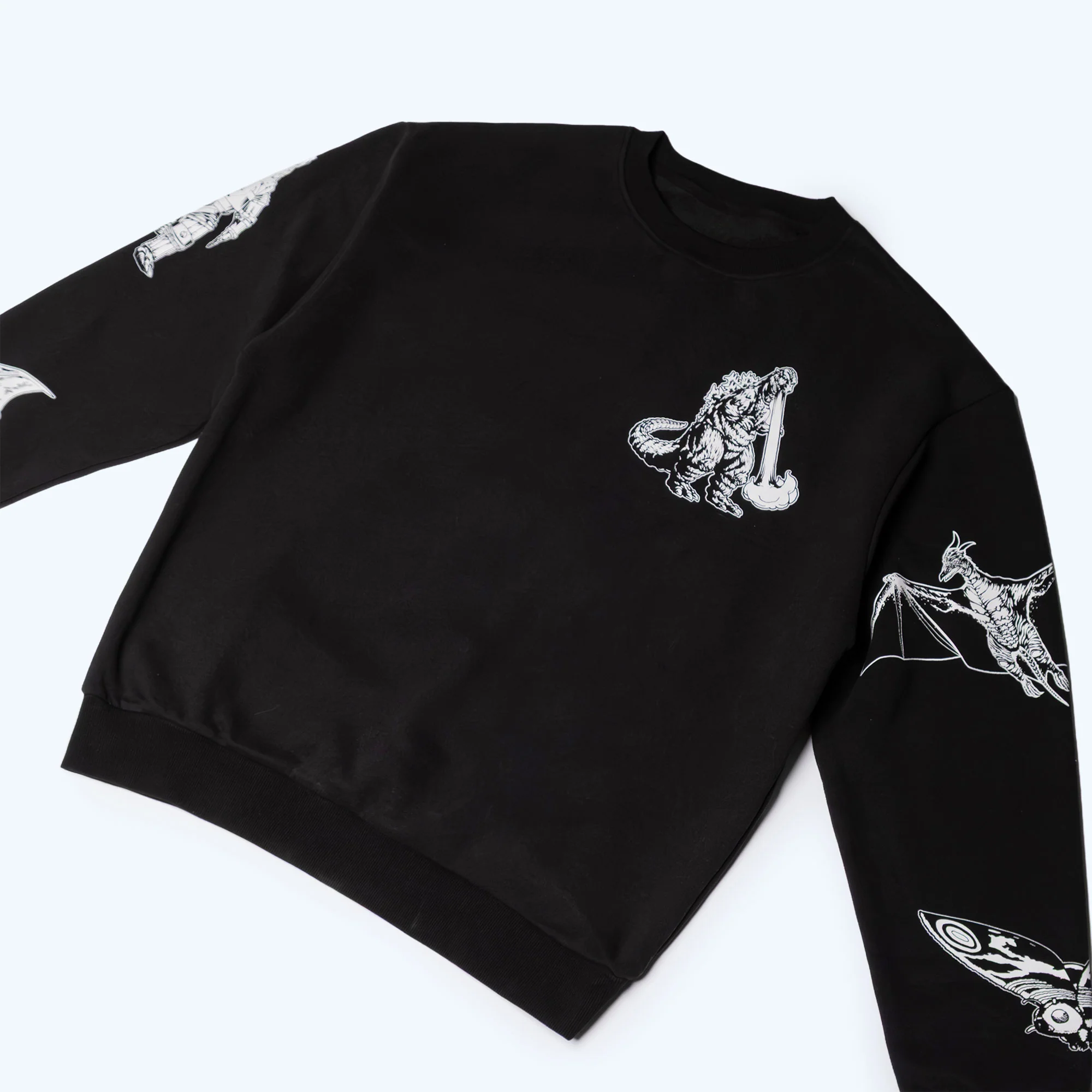 Godzilla Kaiju Print Sweatshirt - Black - Image 2