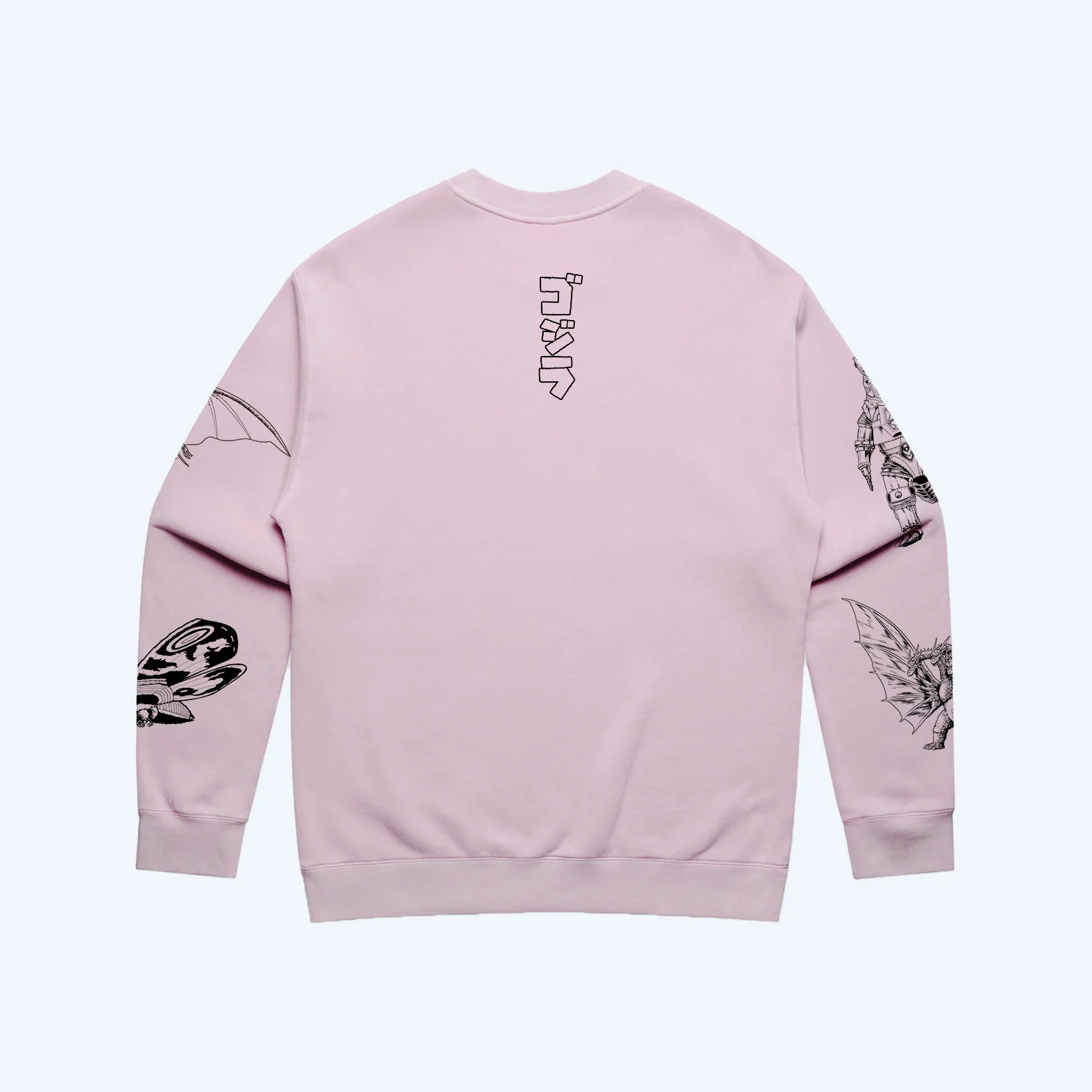 Godzilla Kaiju Print Sweatshirt - Light Pink - Image 2