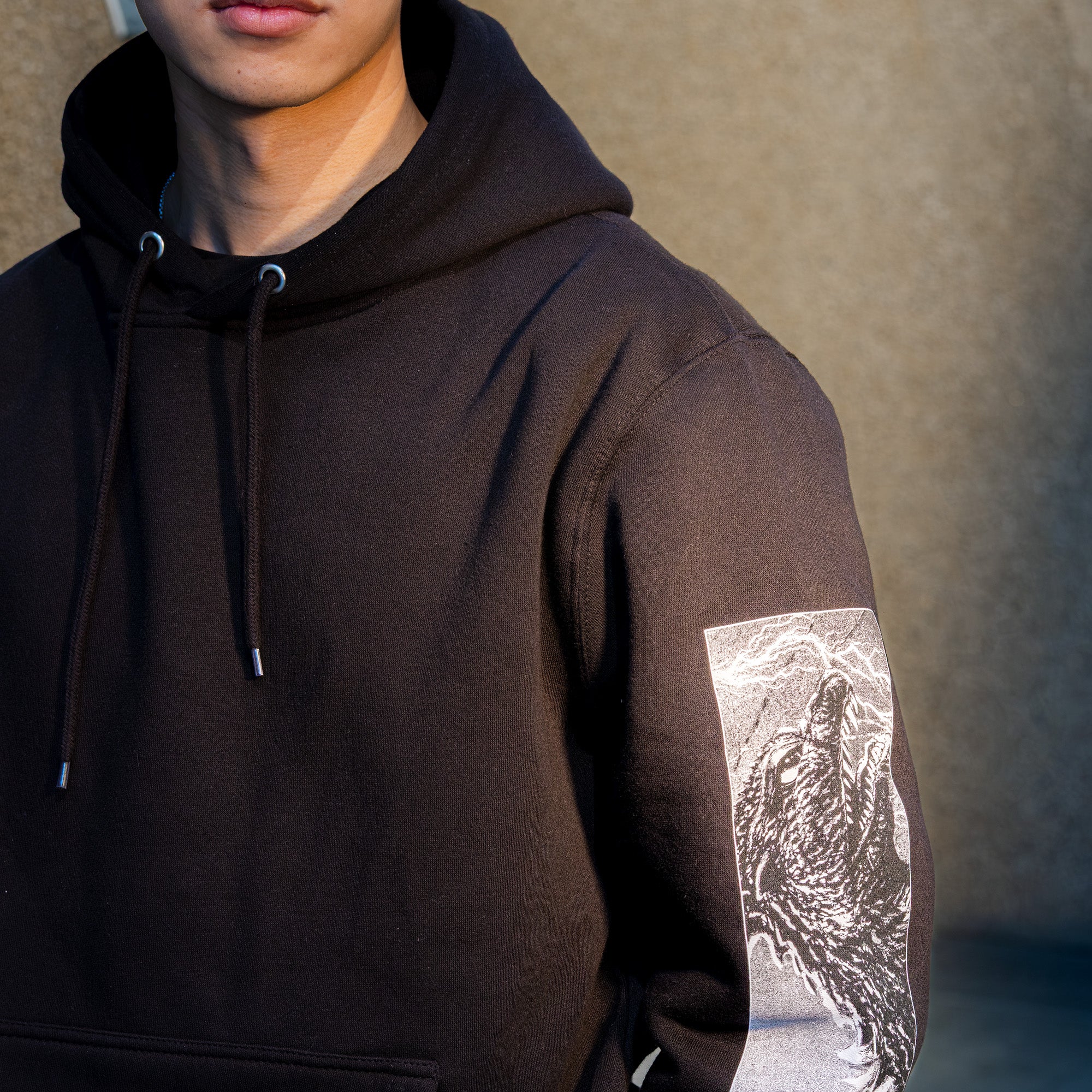 Godzilla Photo Pullover Hoodie - Black - Image 4