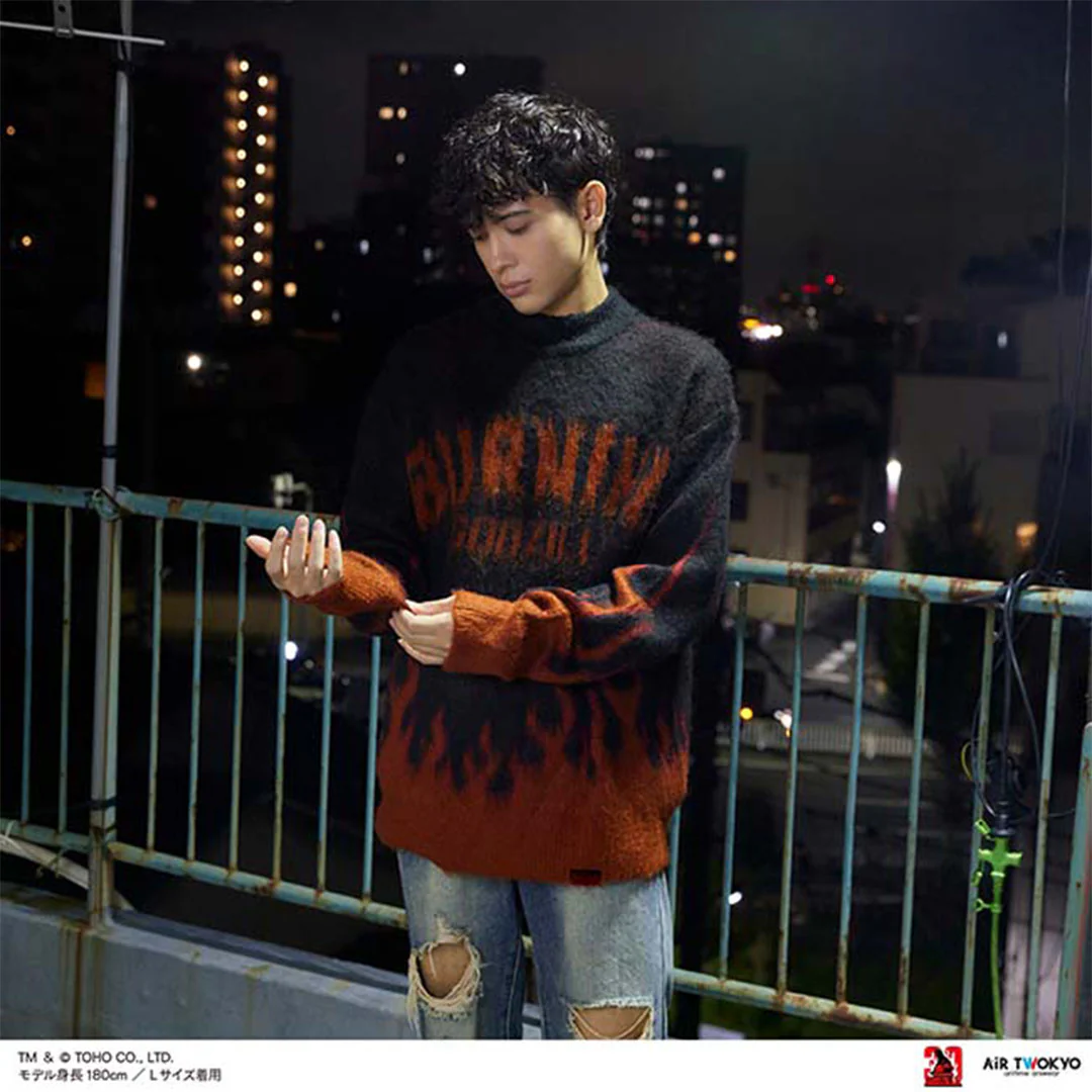 Godzilla vs. Destoroyah 30th Anniversary Burning Godzilla Sweater - Image 3