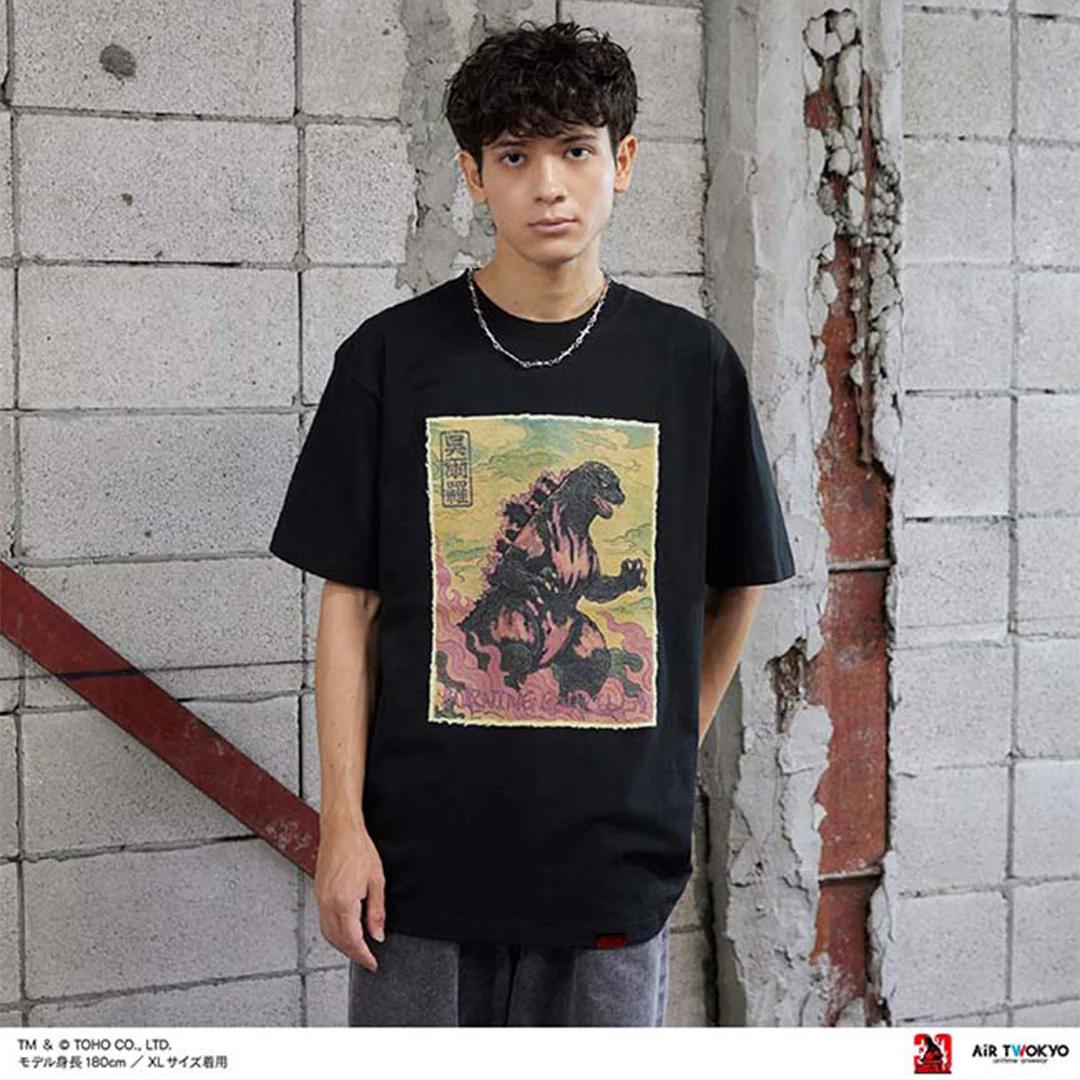 Godzilla vs. Destoroyah 30th Anniversary Scene Illustration T-Shirt 1 Black - Image 4