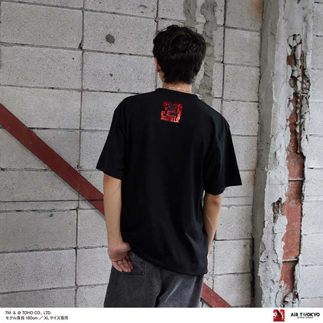 Godzilla vs. Destoroyah 30th Anniversary Scene Illustration T-Shirt 3 (Destoroyah (Flying Object)) Black - Image 5
