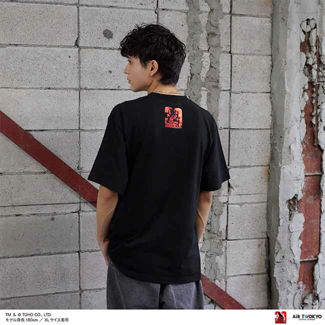 Godzilla vs. Destoroyah 30th Anniversary Scene Illustration T-Shirt 5 (Godzilla vs. Destoroyah) Black - Image 5