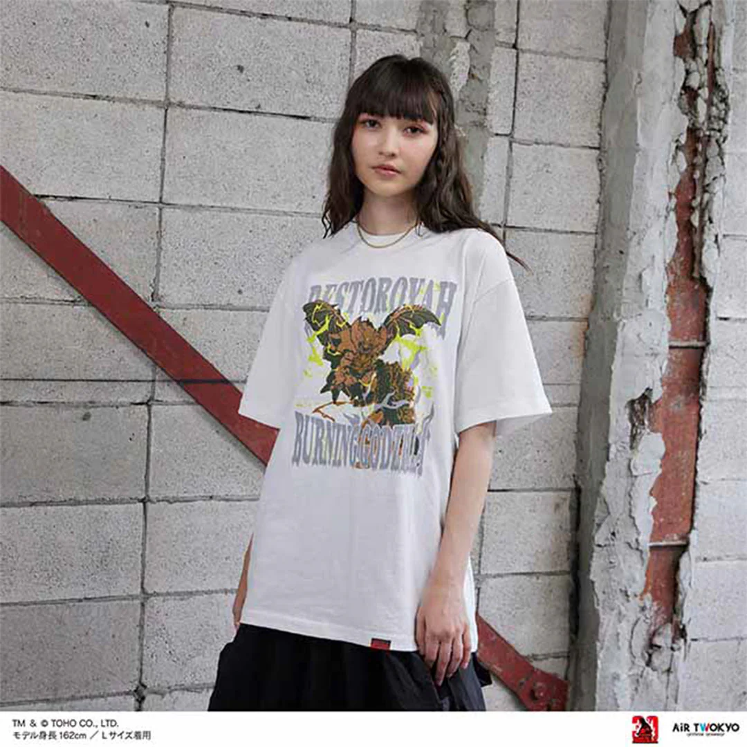 Godzilla vs. Destoroyah 30th Anniversary Scene Illustration T-Shirt 5 (Godzilla vs. Destoroyah) White - Image 2