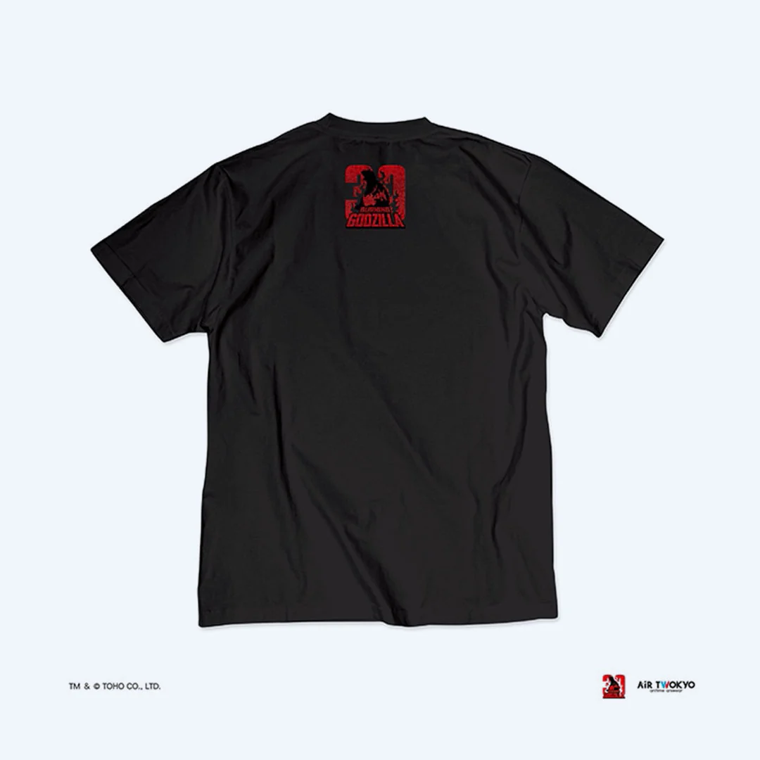 Godzilla vs. Destoroyah 30th Anniversary Scene Illustration T-Shirt 6 (Godzilla & Destoroyah) Black - Image 2