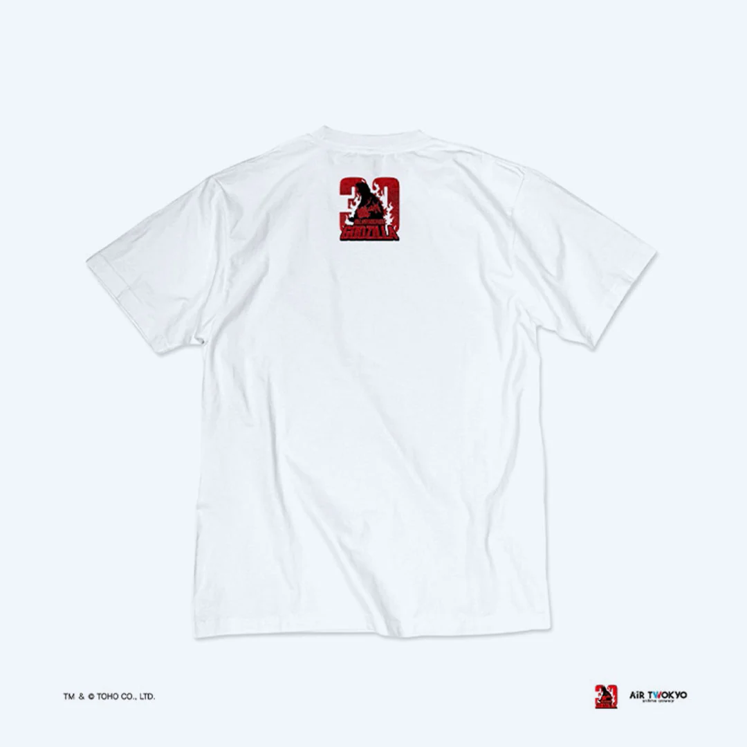 Godzilla vs. Destoroyah 30th Anniversary Scene Illustration T-Shirt 6 (Godzilla & Destoroyah) White - Image 2