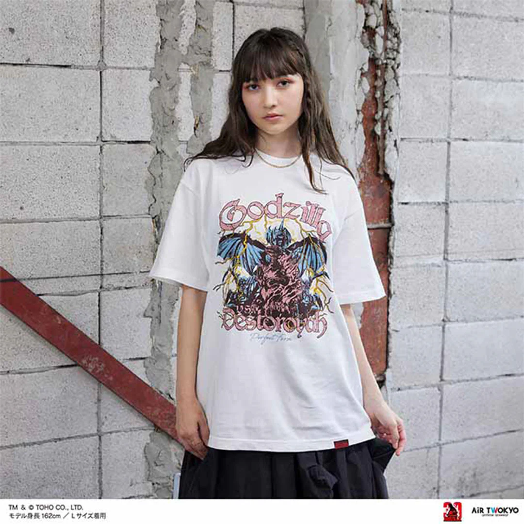Godzilla vs. Destoroyah 30th Anniversary Scene Illustration T-Shirt 6 (Godzilla & Destoroyah) White - Image 4