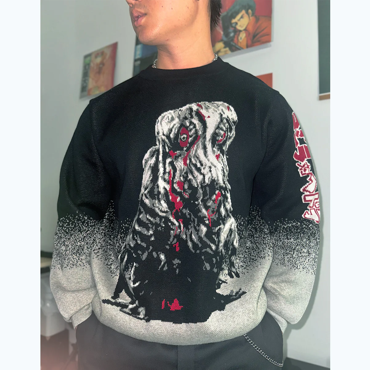 Godzilla vs. Hedorah Jacquard Knit Crewneck - Image 3