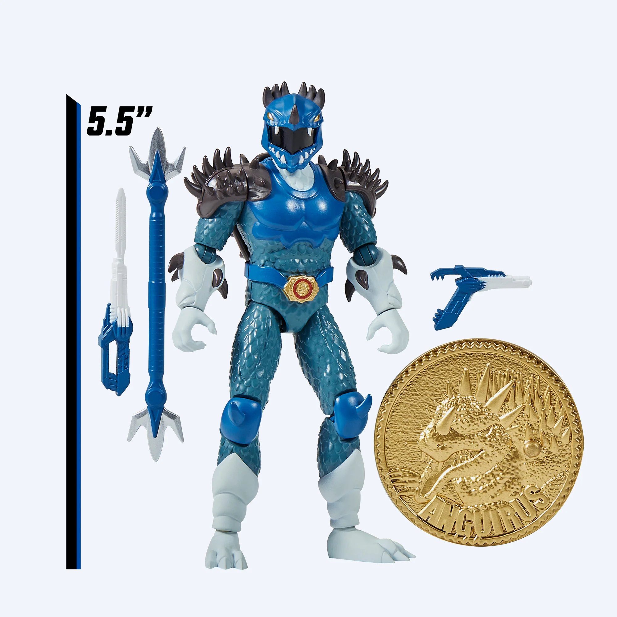 Godzilla vs Mighty Morphin Power Rangers Kaiju Ranger Blue Anguirus Action Figure - Image 6