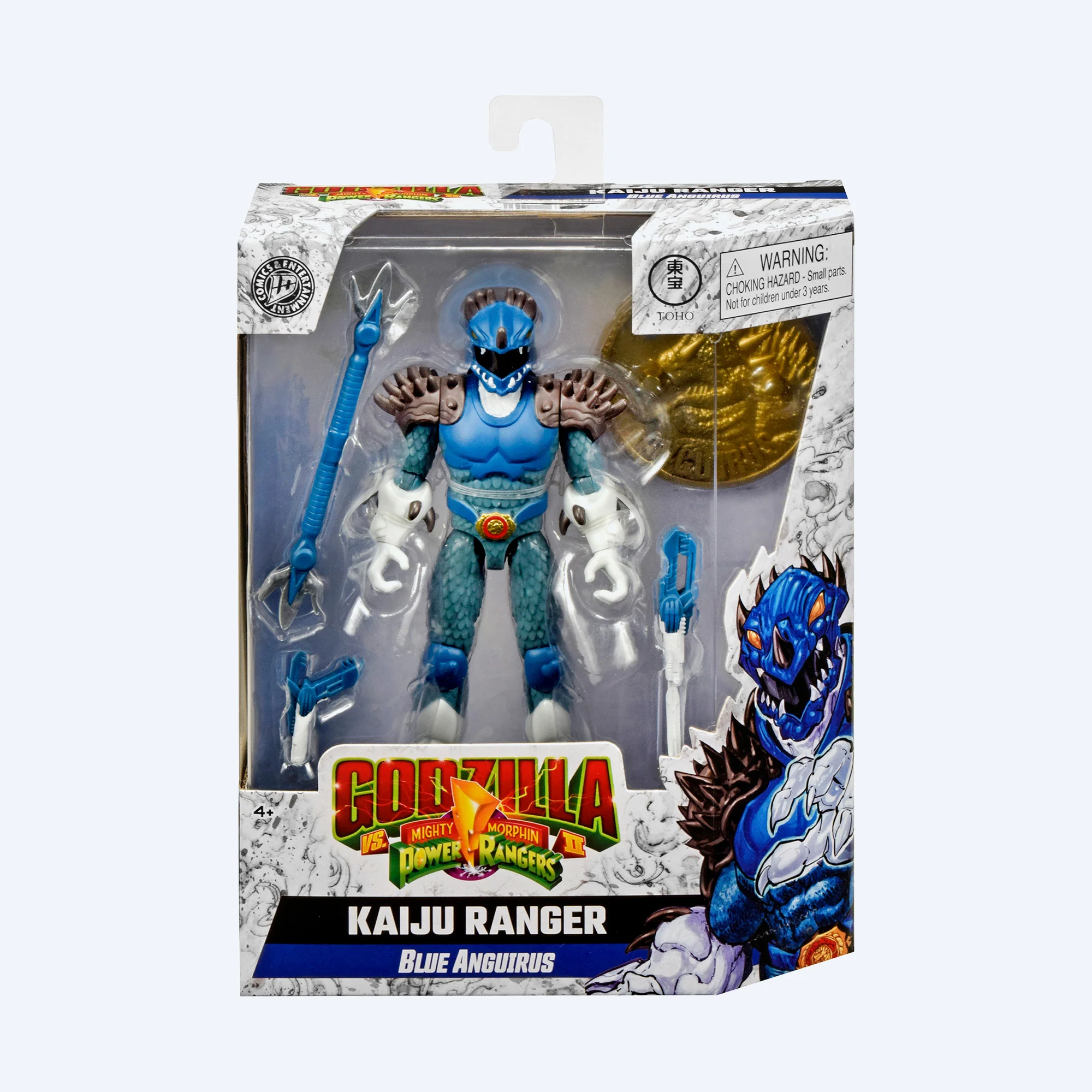 Godzilla vs Mighty Morphin Power Rangers Kaiju Ranger Blue Anguirus Action Figure - Image 7