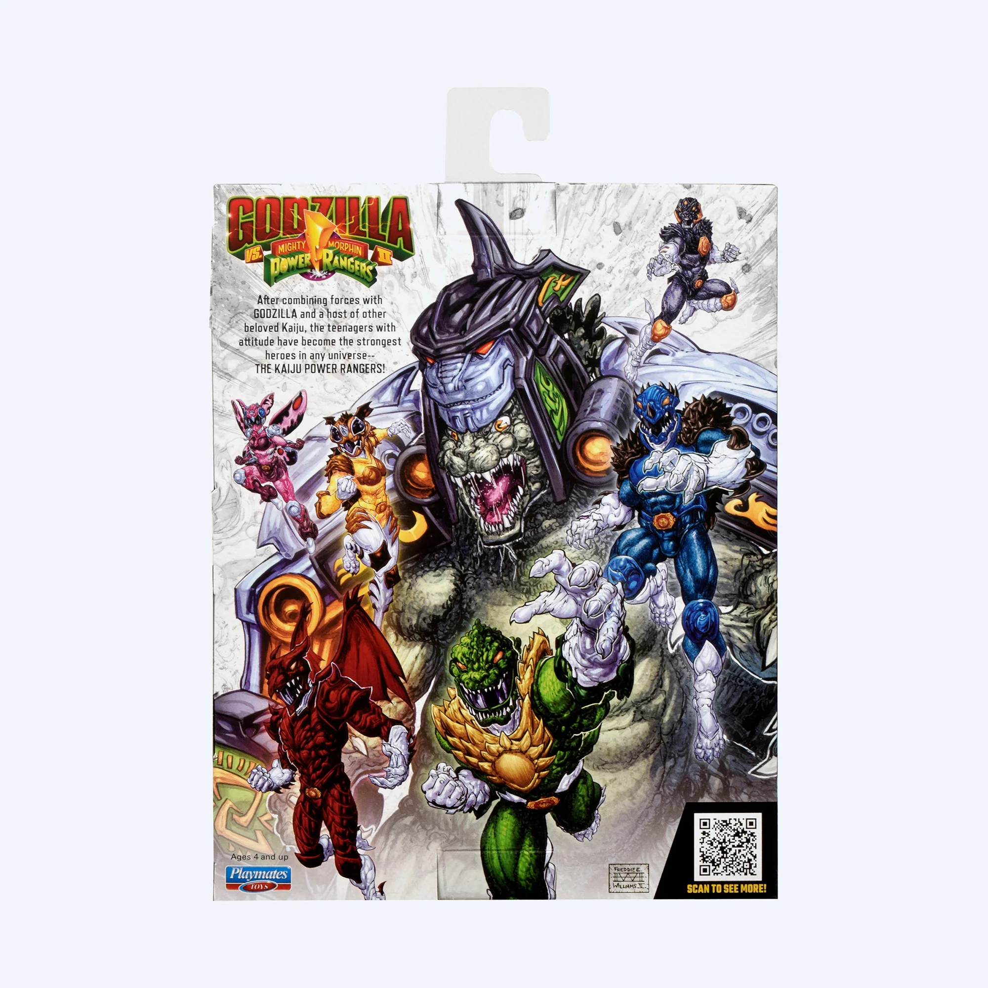 Godzilla vs Mighty Morphin Power Rangers Kaiju Ranger Blue Anguirus Action Figure - Image 9