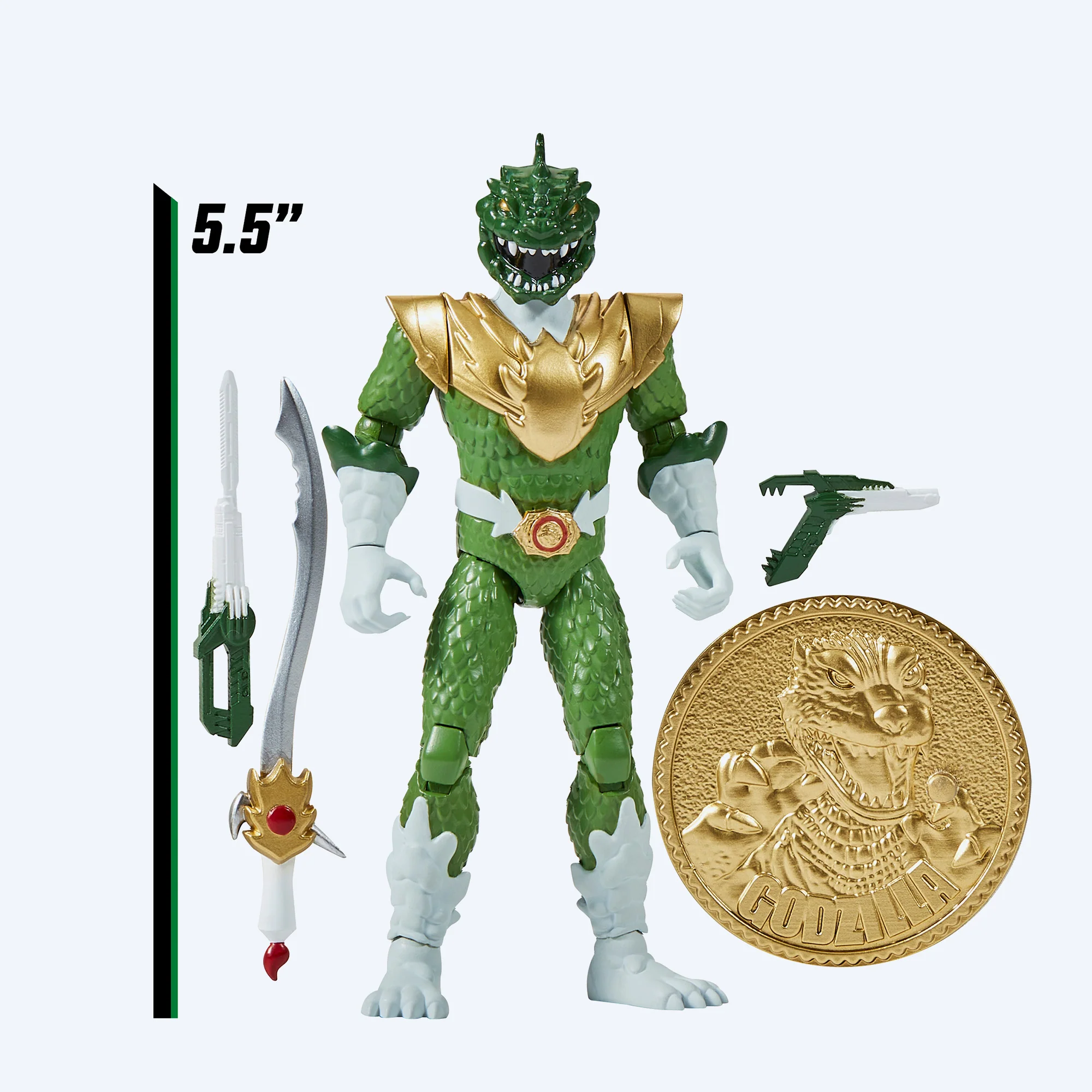 Godzilla vs Mighty Morphin Power Rangers Kaiju Ranger Green Godzilla Action Figure - Image 6