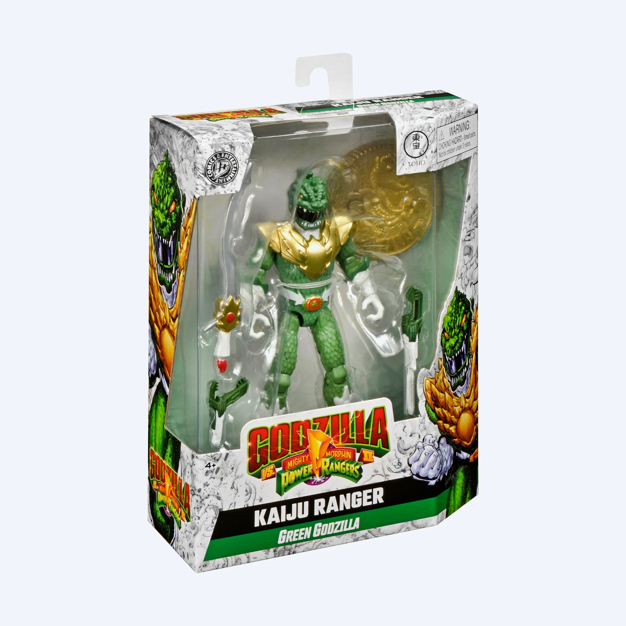 Godzilla vs Mighty Morphin Power Rangers Kaiju Ranger Green Godzilla Action Figure - Image 8