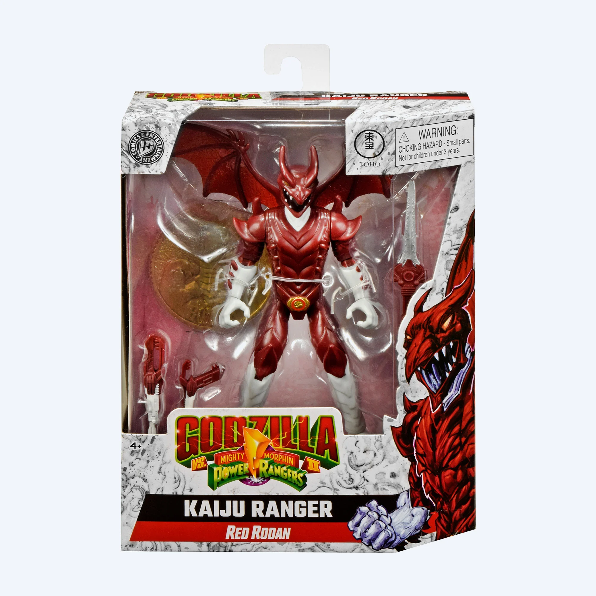 Godzilla vs Mighty Morphin Power Rangers Kaiju Ranger Red Rodan Action Figure - Image 7