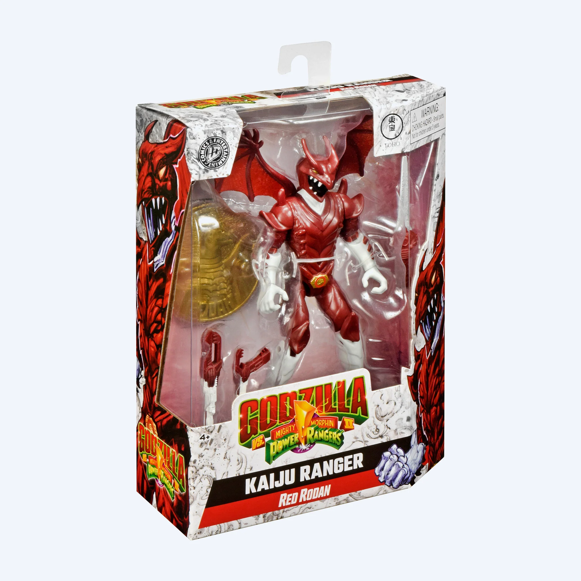 Godzilla vs Mighty Morphin Power Rangers Kaiju Ranger Red Rodan Action Figure - Image 8