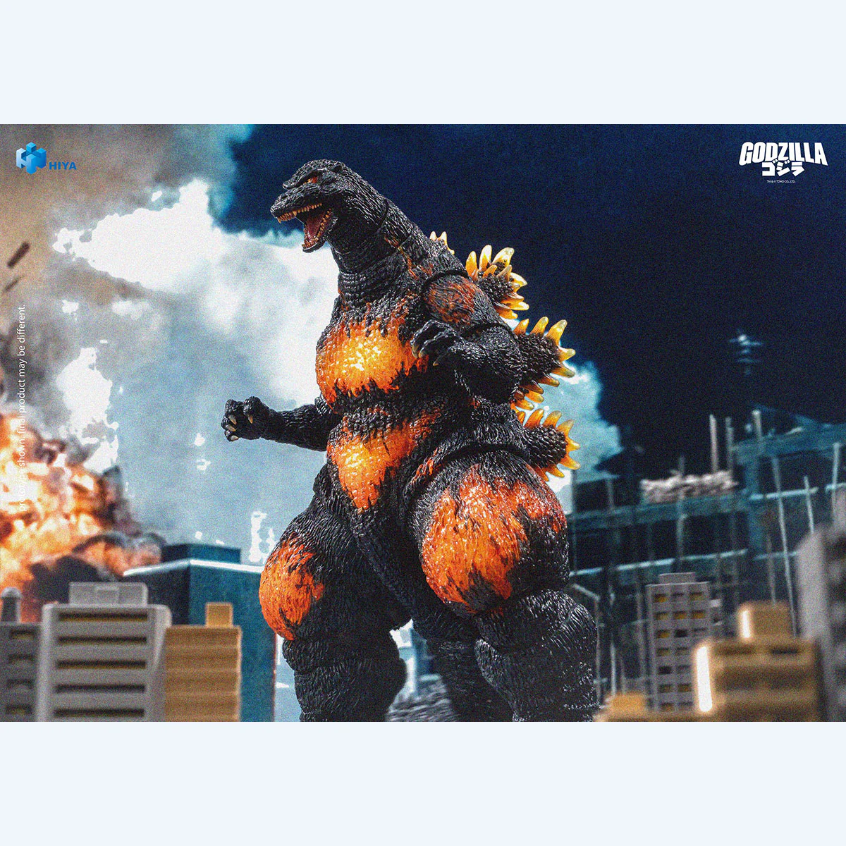 HIYA Exq Basic Ser Godzilla vs Destoroyah 1995 Burning Godzilla 7" Figure - Image 6