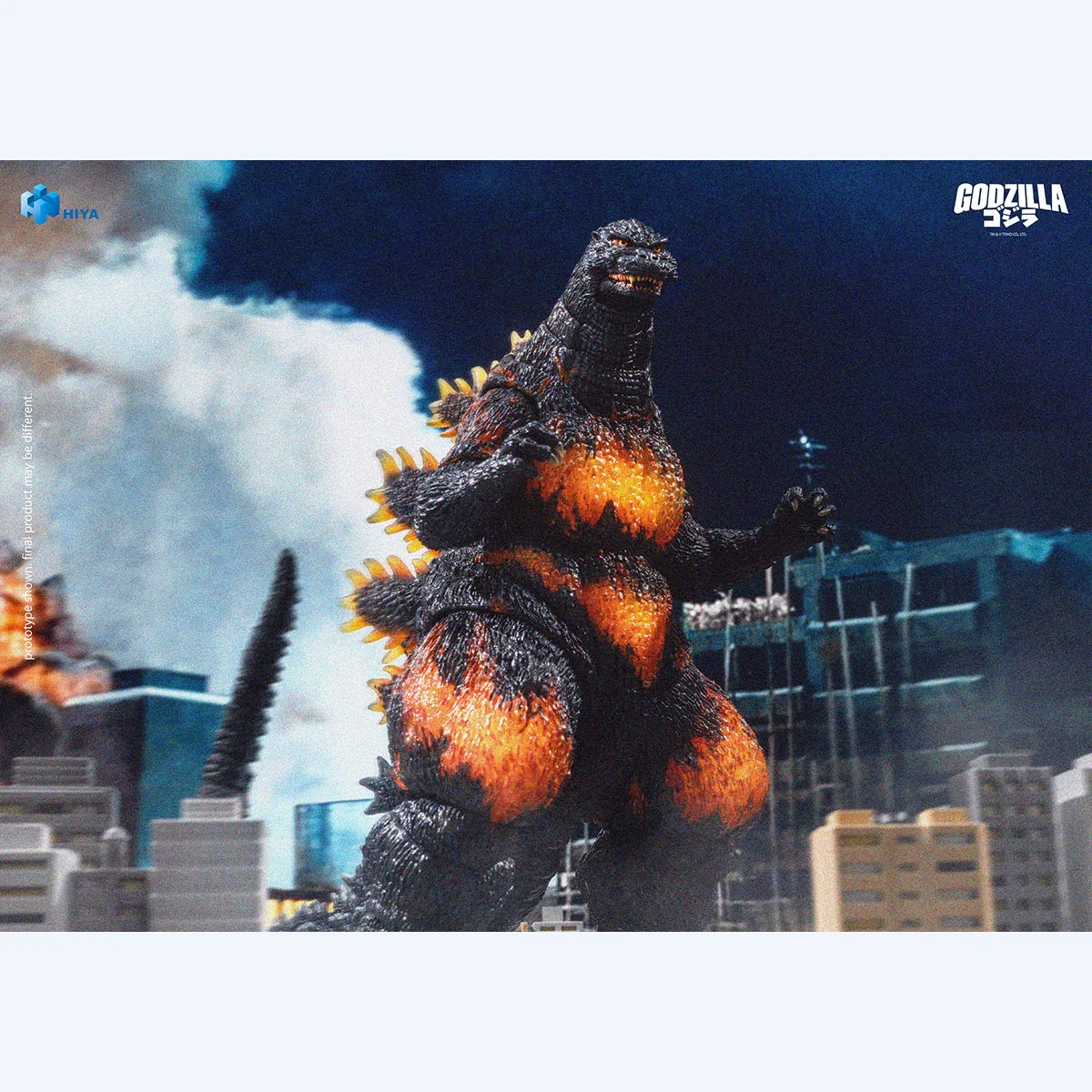 HIYA Exq Basic Ser Godzilla vs Destoroyah 1995 Burning Godzilla 7" Figure - Image 7