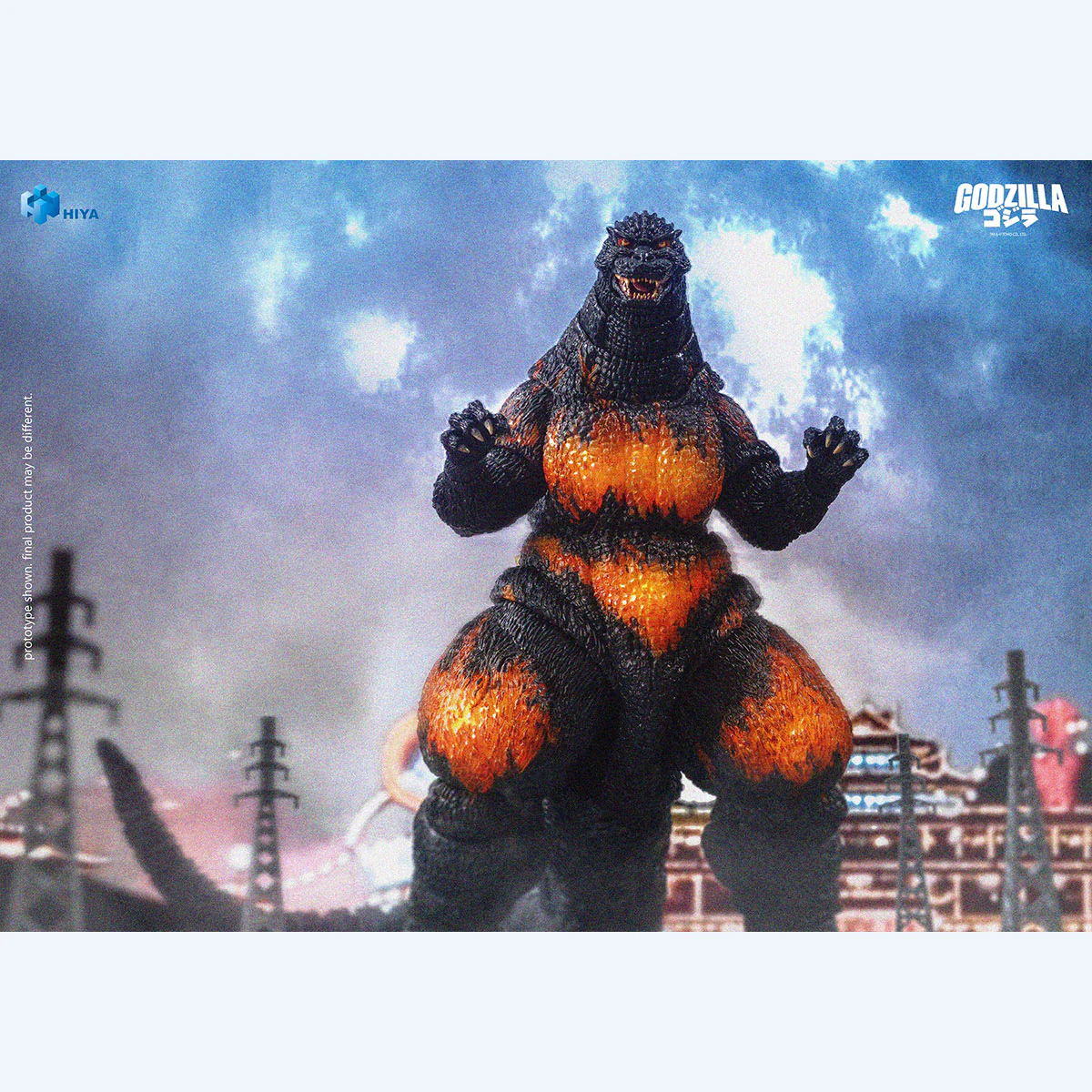 HIYA Exq Basic Ser Godzilla vs Destoroyah 1995 Burning Godzilla 7" Figure - Image 8