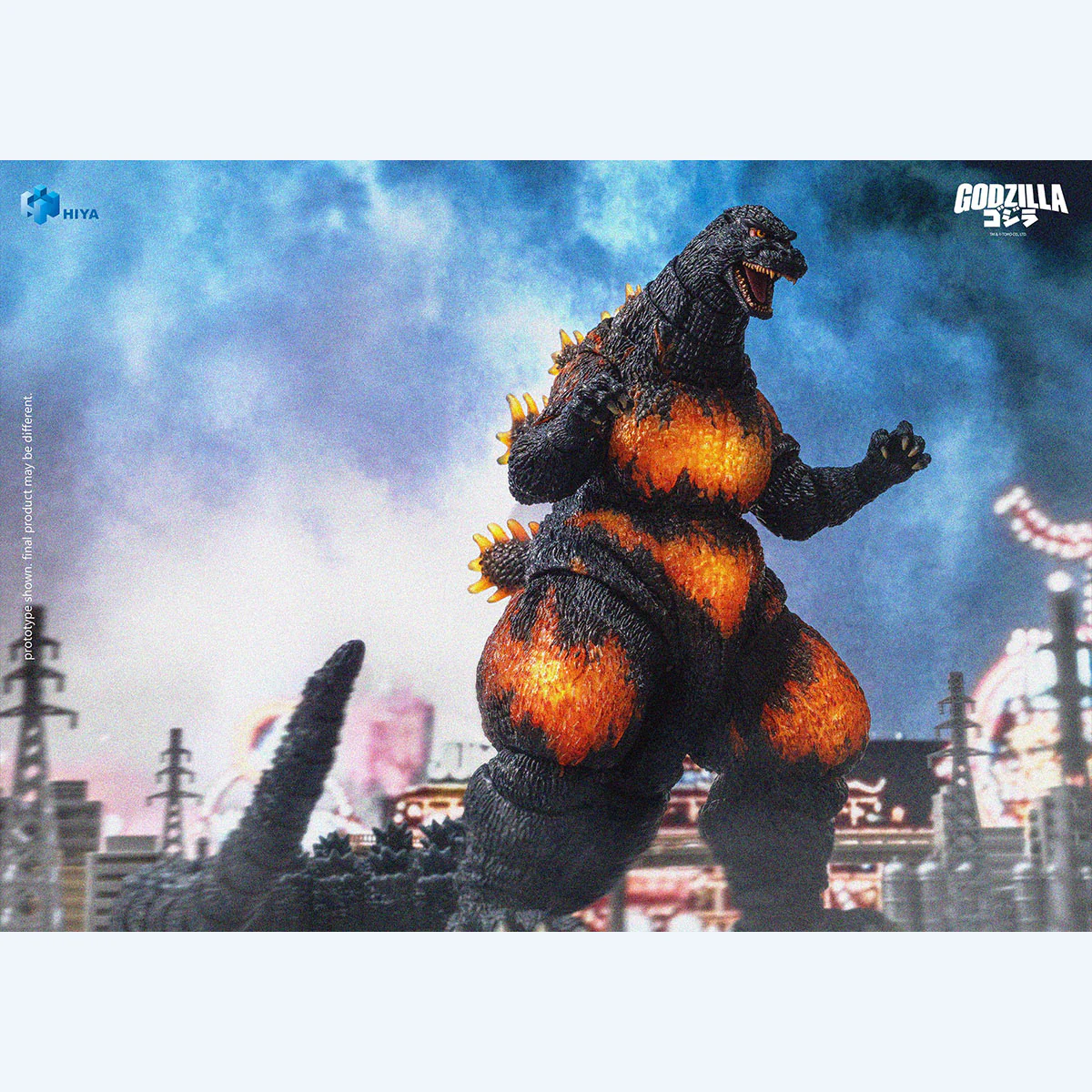 HIYA Exq Basic Ser Godzilla vs Destoroyah 1995 Burning Godzilla 7" Figure - Image 9