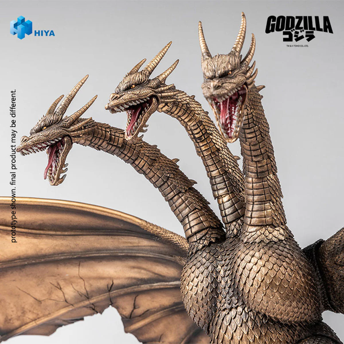 HIYA King Ghidorah (1991) Exquisite Basic Series Battle-Damaged 10" Figure - Image 2