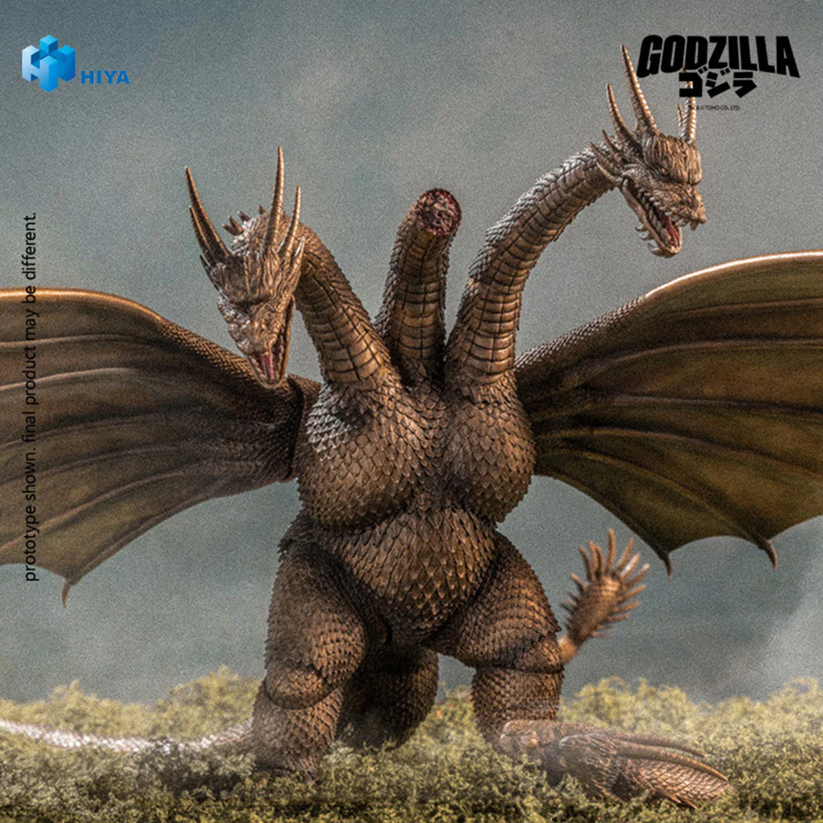 HIYA King Ghidorah (1991) Exquisite Basic Series Battle-Damaged 10" Figure - Image 5