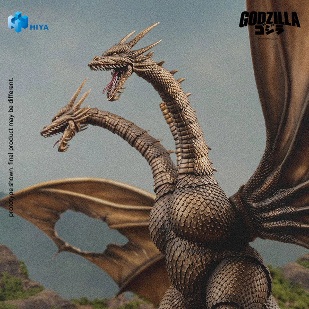 HIYA King Ghidorah (1991) Exquisite Basic Series Battle-Damaged 10" Figure - Image 6