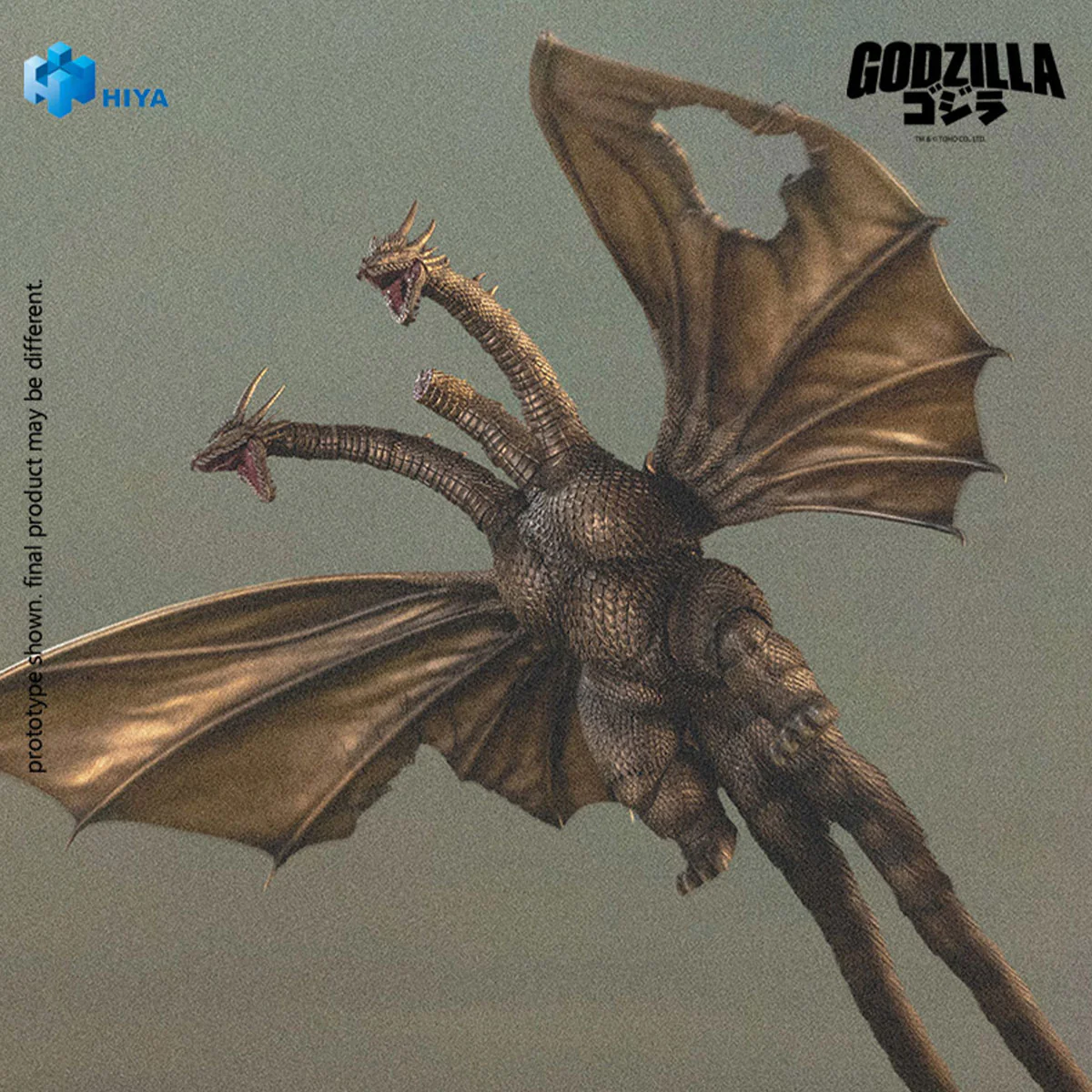 HIYA King Ghidorah (1991) Exquisite Basic Series Battle-Damaged 10" Figure - Image 7