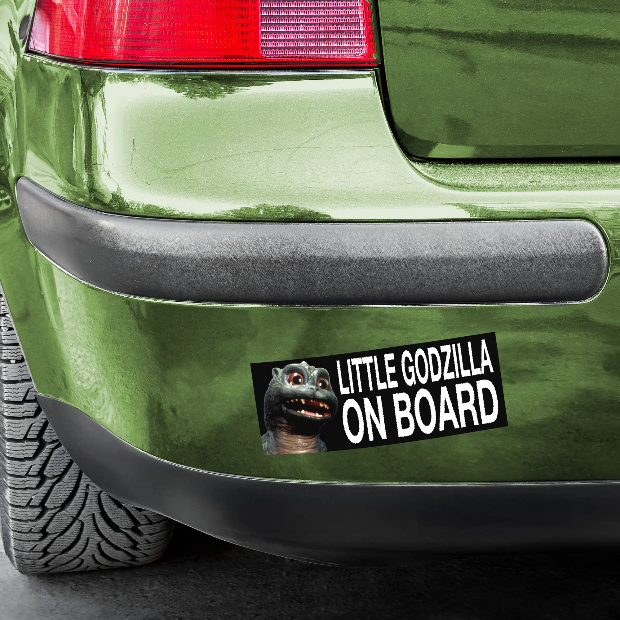 Little Godzilla Bumper Sticker - Image 2