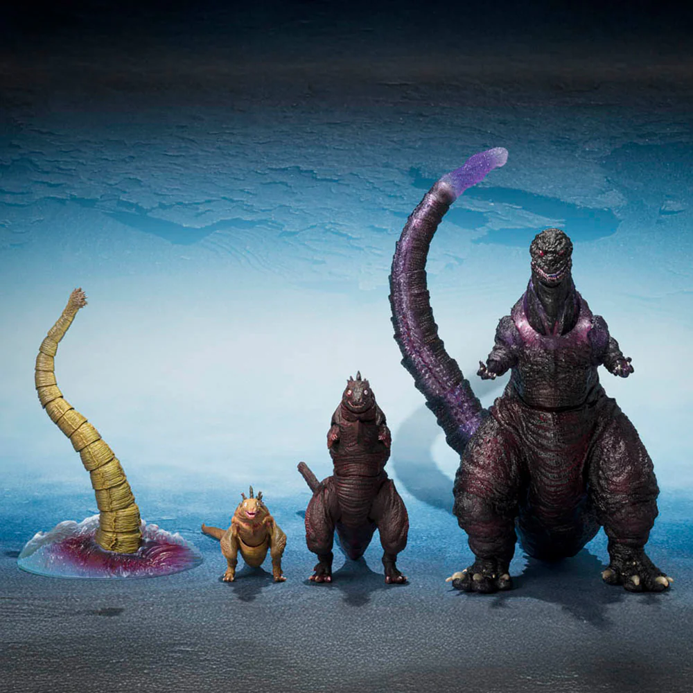 S.H. MonsterArts Shin Godzilla (2016) Second, Third Form & Giant Unidentified Creature Fig Set - Image 10